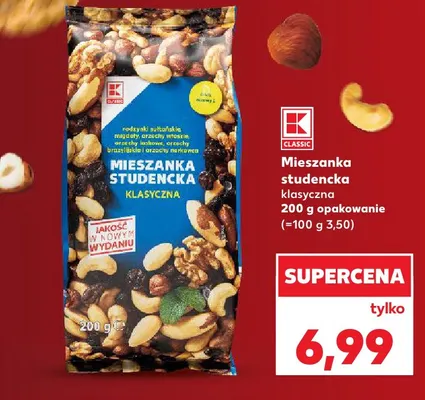 Mieszanka studencka klasyczna K-Classic promocja w Kaufland