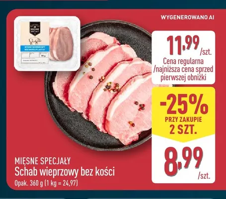 Schab wieprzowy bez kości Mięsne Specjały promocja w Aldi