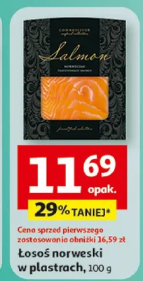 Łosoś norweski w plastrach promocja w Auchan