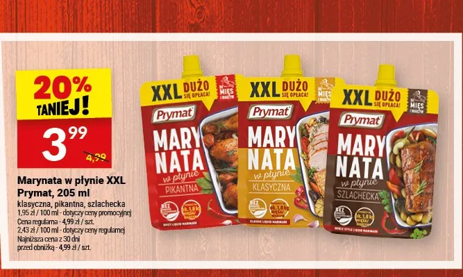 Marynata w płynie XXL pikantna Prymat promocja w Twój Market