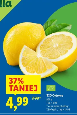 Cytryny BIO promocja w Lidl