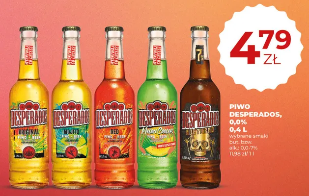 Piwo Desperados Original promocja w Duży Ben