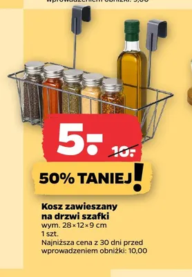 Kosz zawieszany na drzwi szafki promocja w Netto