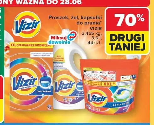 Kapsułki do prania Vizir All-in-1 Pods do kolorów promocja w Carrefour