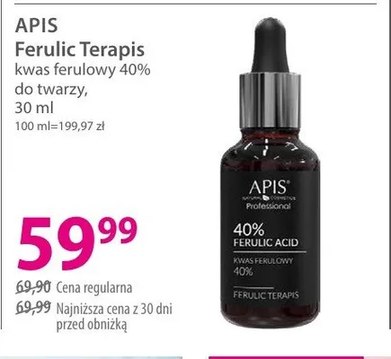 Kwas ferulowy 40% do twarzy APIS Ferulic Terapis promocja w Hebe