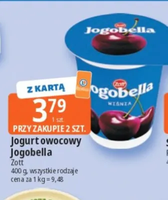 Jogurt owocowy Jogobella promocja w Leclerc