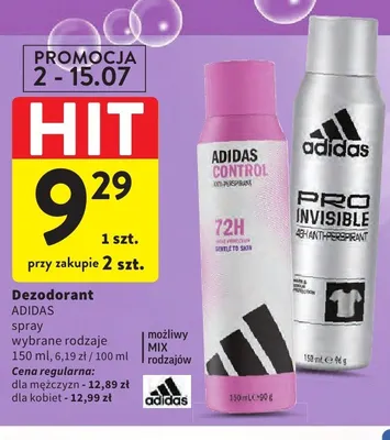 Dezodorant Adidas Control spray promocja w Intermarche