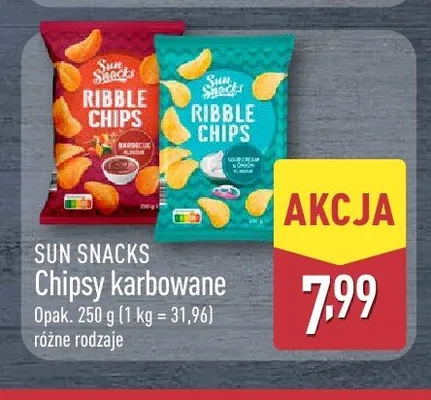 Chipsy karbowane Sun Snacks promocja w Aldi