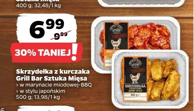 Skrzydelka z kurczaka w stylu japońskim Grill Bar Sztuka Mięsa promocja w Netto