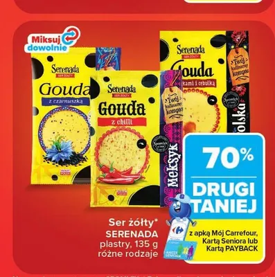 Ser żółty Meksyk Serenada promocja w Carrefour Market