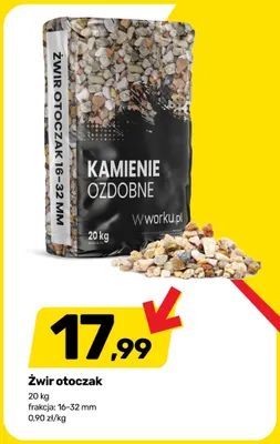 Żwir otoczak frakcja 16-32 mm Wworku.pl promocja w Bricomarche