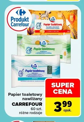 Papier toaletowy nawilżany Carrefour promocja w Carrefour Market