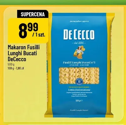 Makaron Fusilli Lunghi Bucati De Cecco promocja w POLOmarket