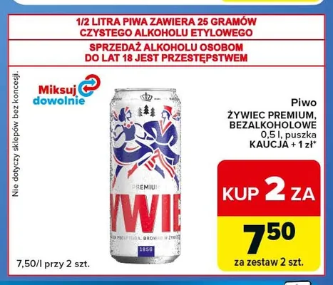 Piwo bezalkoholowe Żywiec promocja w Carrefour Express