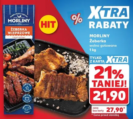 Żeberka wieprzowe wolno gotowane Morliny promocja w Kaufland