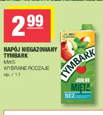 Napój niegazowany Tymbark Jabłko Mięta promocja w SPAR