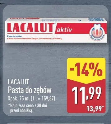 Pasta do zębów Lacalut Aktiv promocja w Aldi