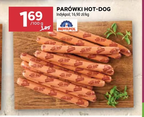 Parówki hot-dog Indykpol promocja w Stokrotka