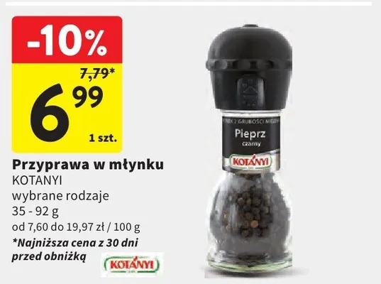 Przyprawa w młynku wybrane rodzaje promocja w Intermarche