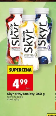 Skyr pitny Łaciate jagodowy promocja w Biedronka