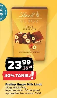 Praliny Nuxor Milk Lindt promocja w Netto