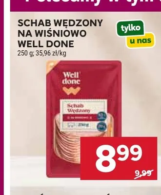 Schab wędzony na wiśniowo Well Done promocja w Stokrotka