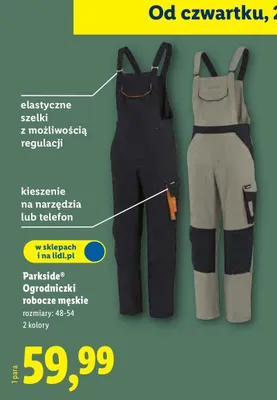 Ogrodniczki robocze męskie promocja w Lidl