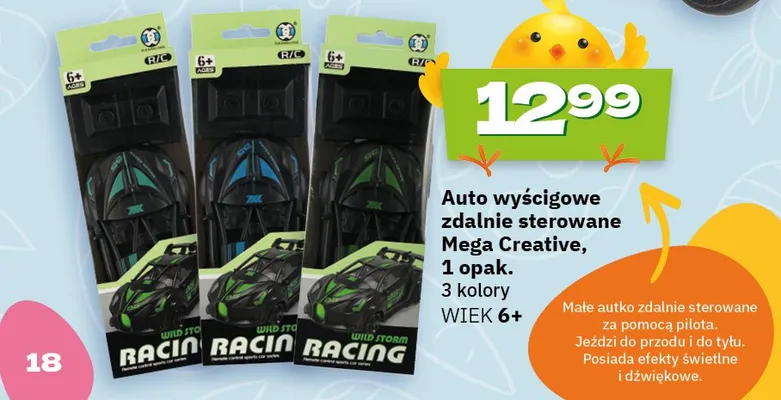 Auto wyścigowe zdalnie sterowane Mega Creative, 1 opak. promocja w Twój Market