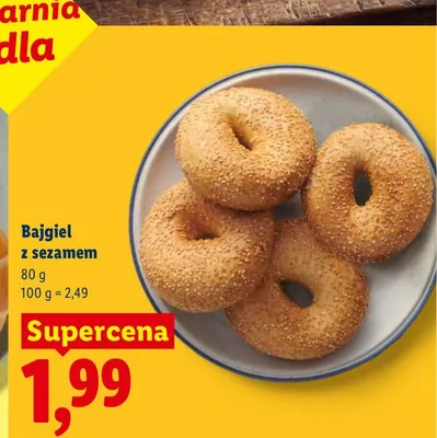 Bajgiel z sezamem Piekarnia Lidla promocja w Lidl