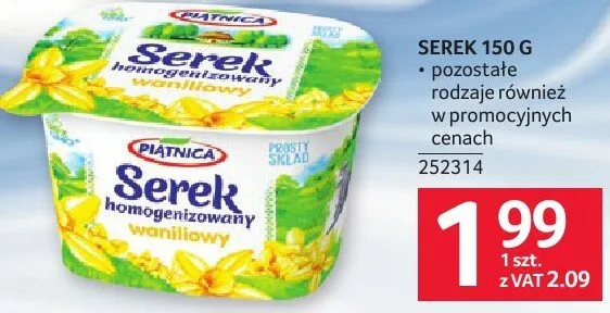 Serek homogenizowany waniliowy promocja w Selgros