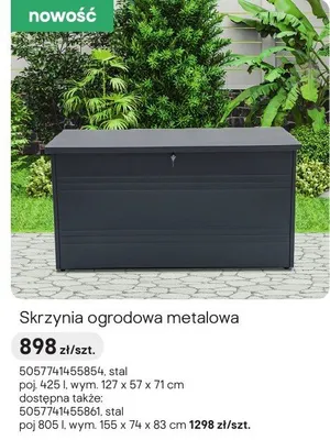 Skrzynia ogrodowa metalowa promocja w Castorama