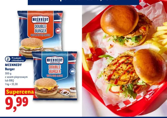 Burger z sosem pieprzowym Mcennedy promocja w Lidl