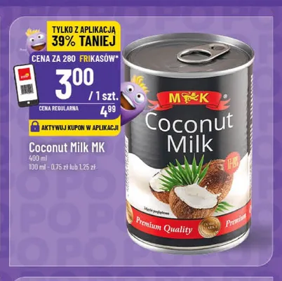 Mleczko kokosowe Coconut Milk MK promocja w POLOmarket