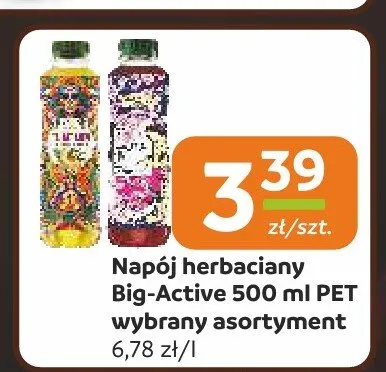 Napój herbaciany Big-Active 500ml PET promocja w Społem Częstochowa