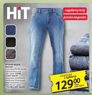 Spodnie męskie Denver promocja w Selgros
