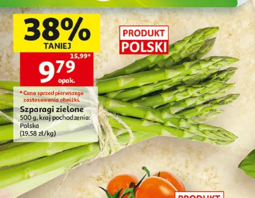 Szparagi zielone polskie promocja w Auchan