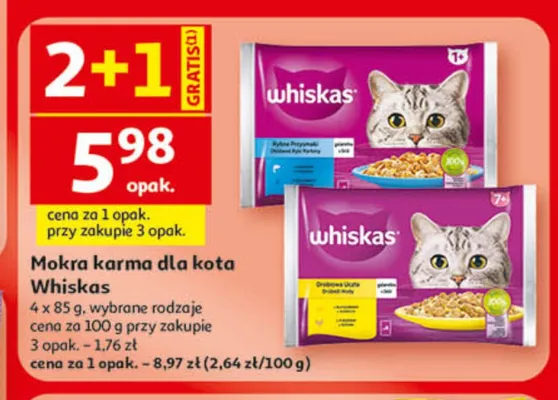 Mokra karma dla kota Whiskas promocja w Auchan