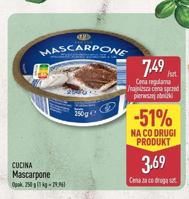 Ser mascarpone Cucina promocja w Aldi