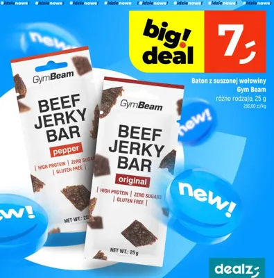 Baton z suszonej wołowiny Beef Jerky Bar różne rodzaje promocja w Dealz