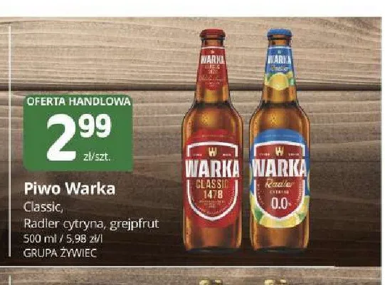 Piwo Warka Classic promocja w Marketvita