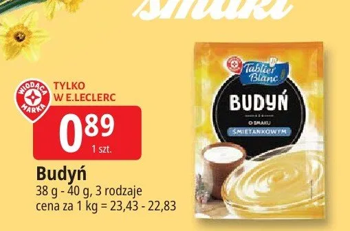 Budyń promocja w Leclerc