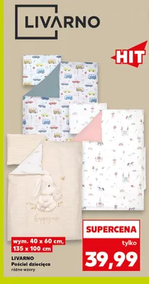 Pościel dziecięca 40x60 cm 135x100 cm Livarno promocja w Kaufland