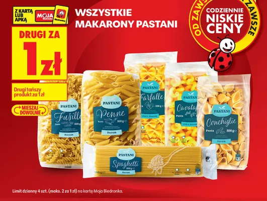 Makarony Pastani promocja w Biedronka