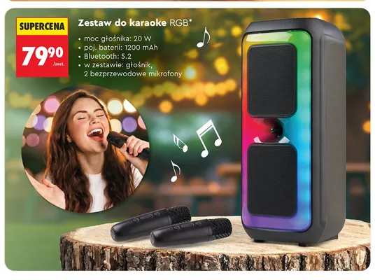 Zestaw do karaoke RGB promocja w Biedronka