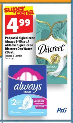 Wkładki higieniczne Discreet Deo Water Lily promocja w TOPAZ