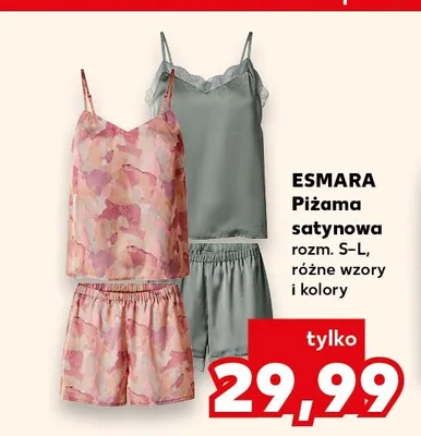 Piżama satynowa damska Esmara promocja w Kaufland