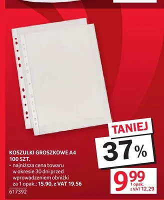Koszulki groszkowe A4 100-pak promocja w Selgros