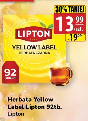 Herbata czarna Lipton Yellow Label promocja w API Market