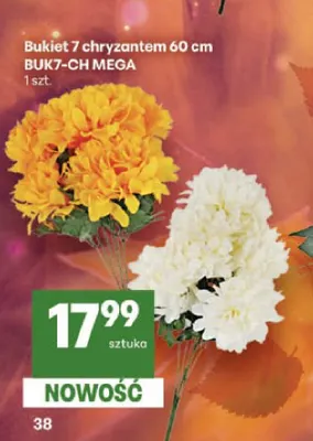Bukiet 7 chryzantem 60 cm promocja w Delikatesy Centrum