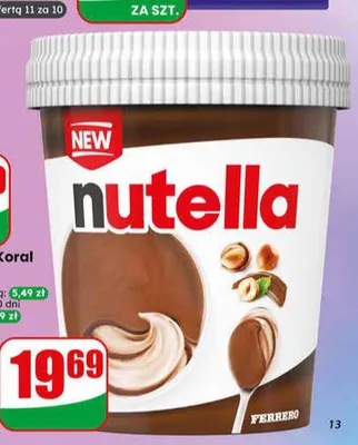 Lody w kubku Nutella promocja w Dino